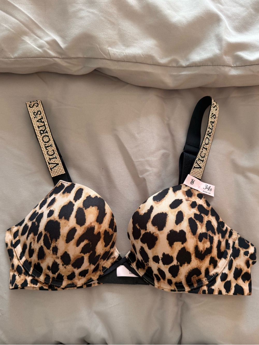 Victoria's Secret Shine Leopard Push Up 34B